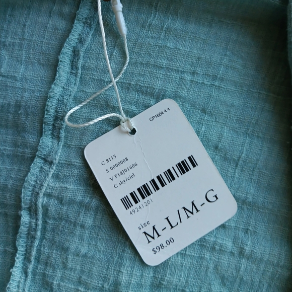 Free People | Raw Edge Sky Blue Beach Cover | S/M - Picture 5 of 7